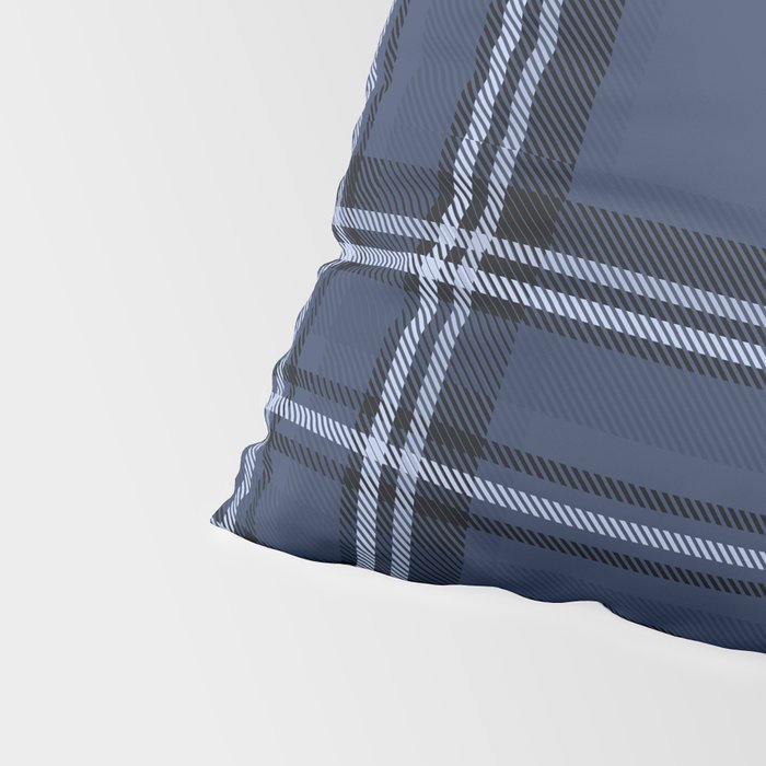 Scottish Blue Tartan Pillow Sham Gallery Image 4