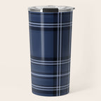 Scottish Blue Tartan Travel Mug Gallery Image 1
