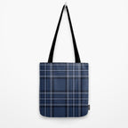 Scottish Blue Tartan Tote Bag Gallery Image 2