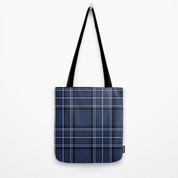Scottish Blue Tartan Tote Bag Gallery Image 2