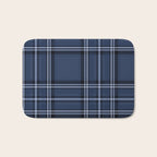Scottish Blue Tartan Bath Mat Gallery Image 1