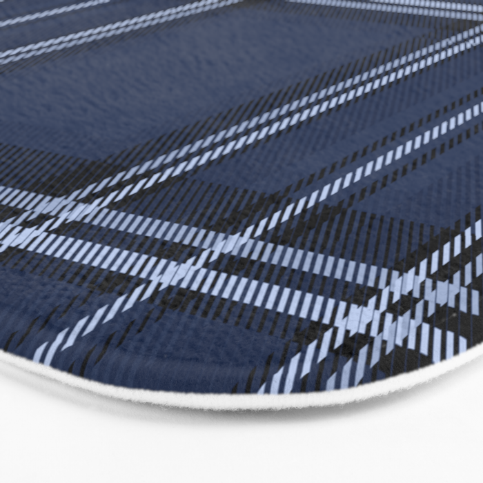 Scottish Blue Tartan Bath Mat Gallery Image 3