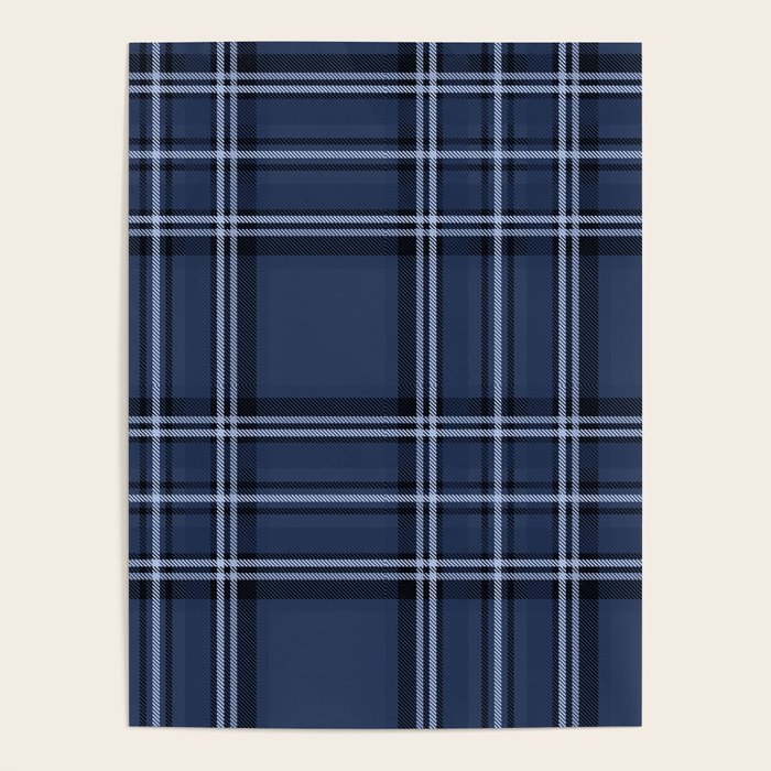 Scottish Blue Tartan Poster Gallery Image 4