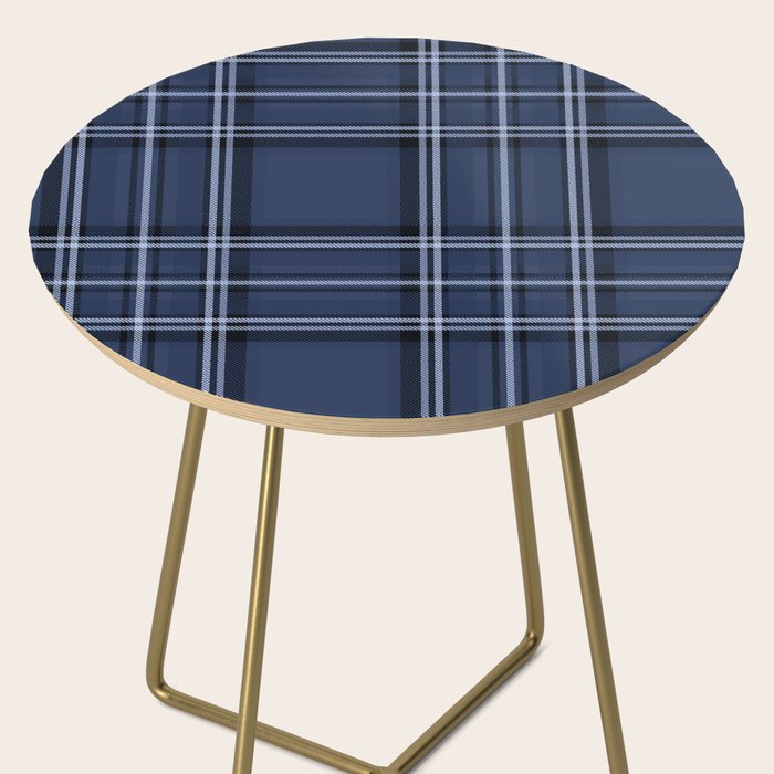Scottish Blue Tartan Side Table Gallery Image 2
