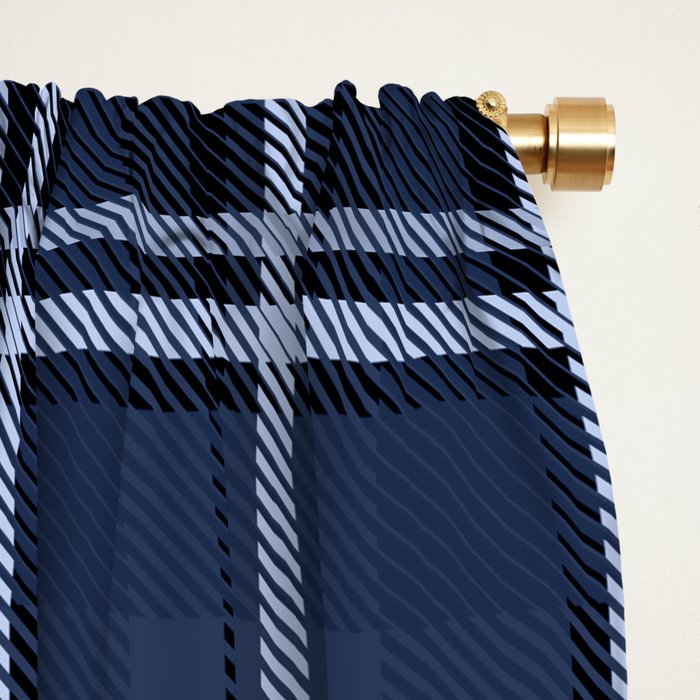 Scottish Blue Tartan Window Curtain Gallery Image 2