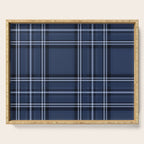 Scottish Blue Tartan Serving Tray Gallery Image 1