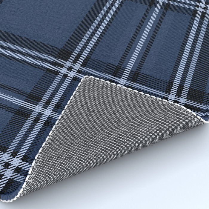 Scottish Blue Tartan Rug Gallery Image 4