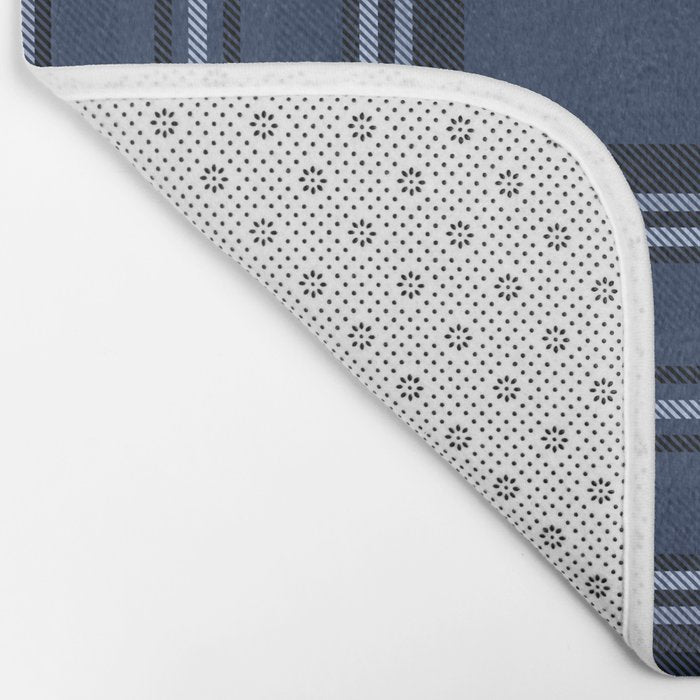 Scottish Blue Tartan Bath Mat Gallery Image 2