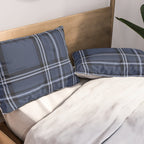 Scottish Blue Tartan Pillow Sham Gallery Image 2