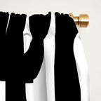 Black and White Mid-century Modern Loop Pattern Window Curtain Gallery Image 2