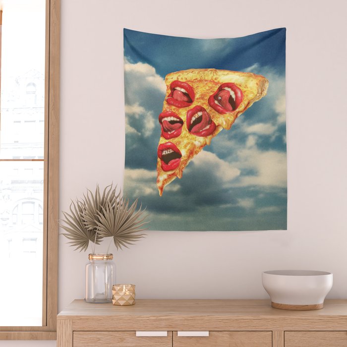 Pizza Euphoria - Pepperoni and Cheese Wall Tapestry Gallery Image 2