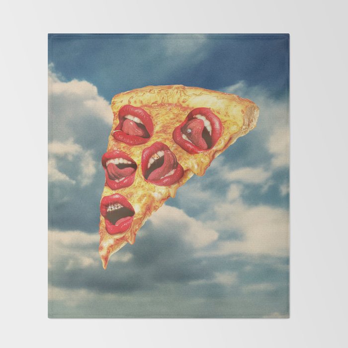 Pizza Euphoria - Pepperoni and Cheese Throw Blanket Gallery Image 2