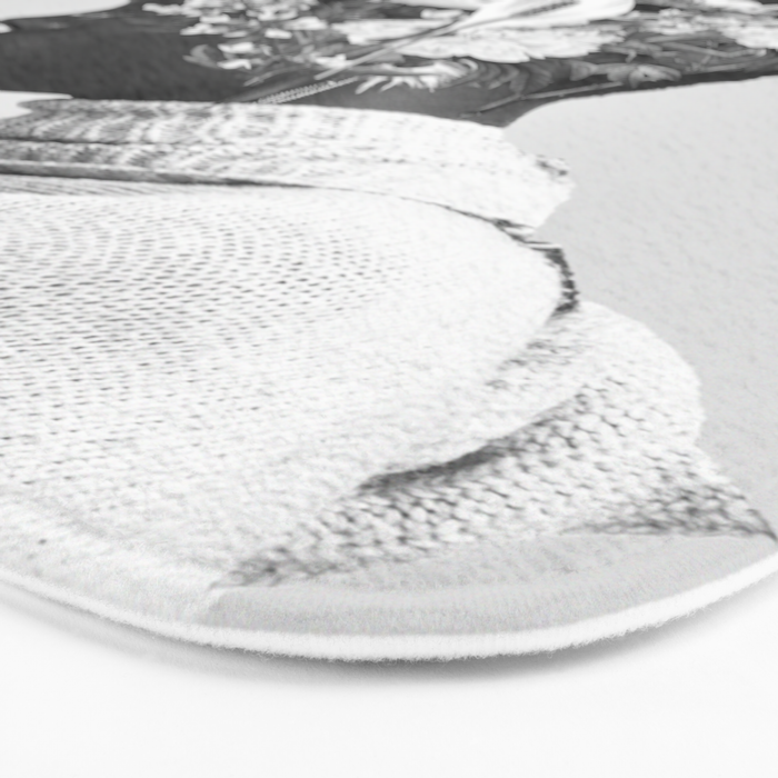 Bloom in White Bath Mat Gallery Image 3