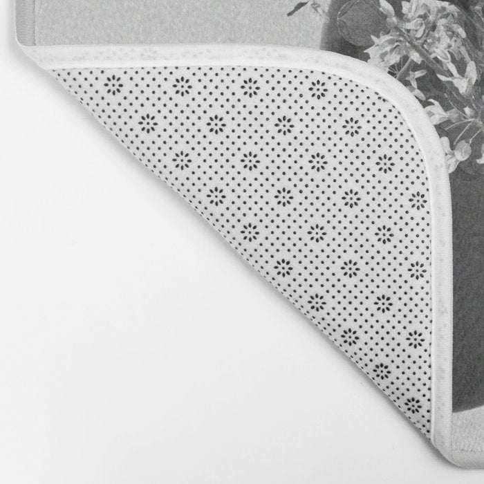 Bloom in White Bath Mat Gallery Image 2