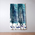 Winter Night 2 Window Curtain Gallery Image 3