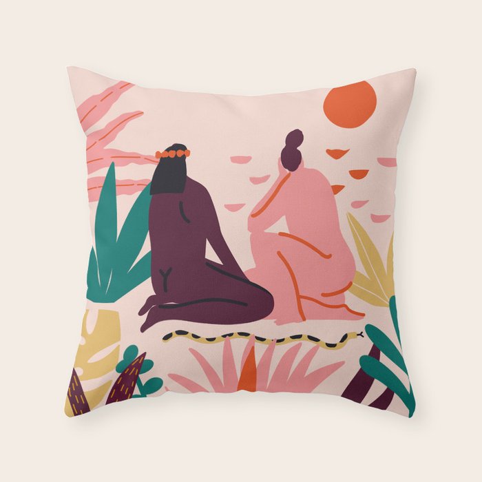 Soul sisters Throw Pillow Gallery Image 1
