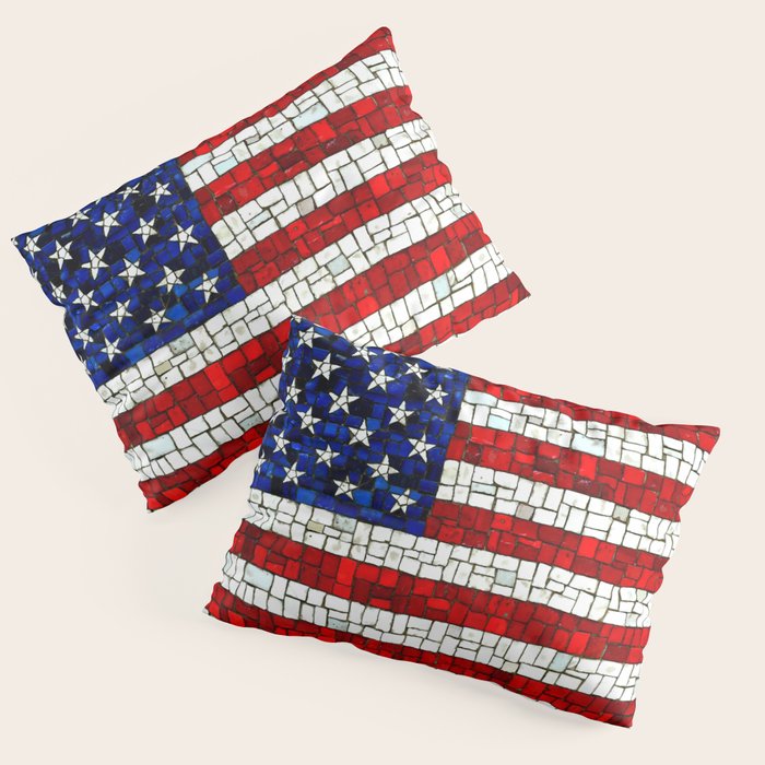United States of America mosaic Pillow Sham Gallery Image 3