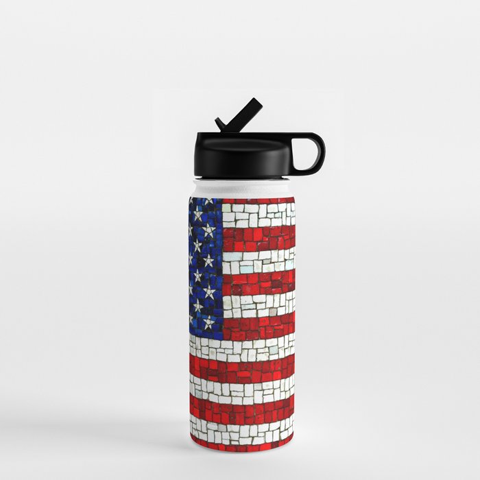 United States of America mosaic Water Bottle Gallery Image 1