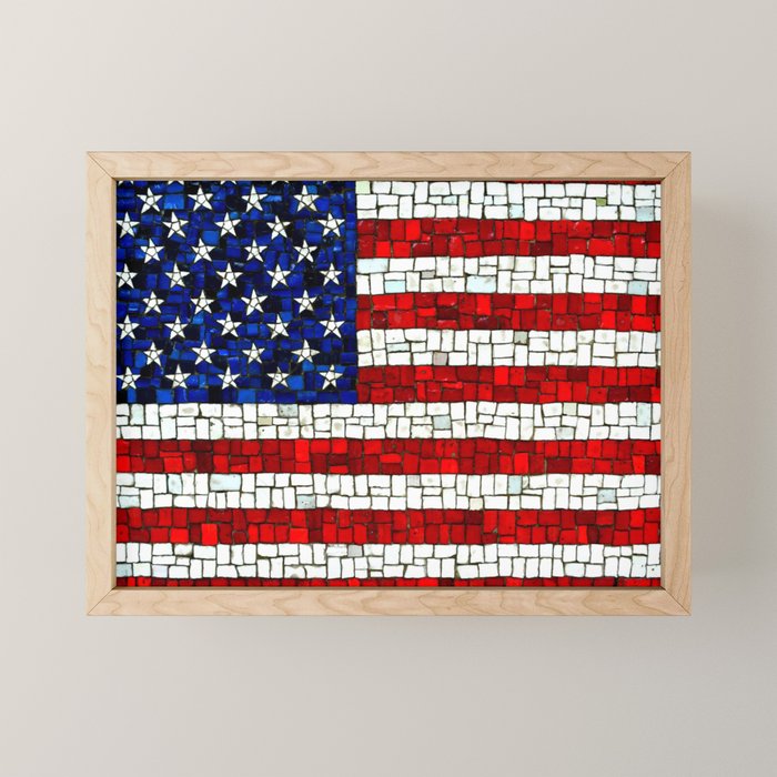 United States of America mosaic Mini Art Print Gallery Image 1