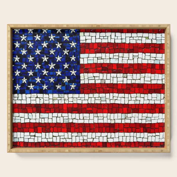 United States of America mosaic Serving Tray Gallery Image 1