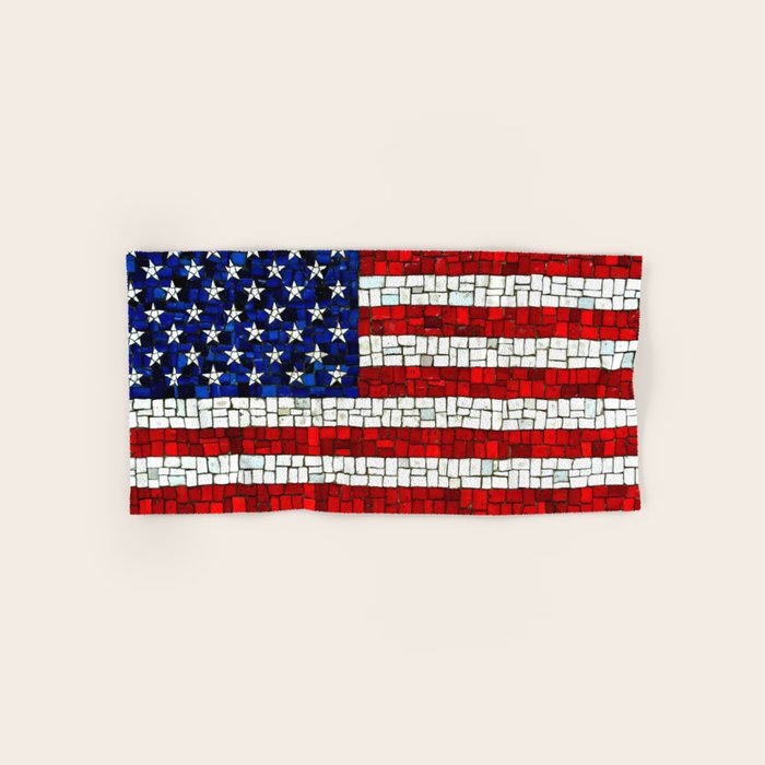 United States of America mosaic Bath Towel Gallery Image 1