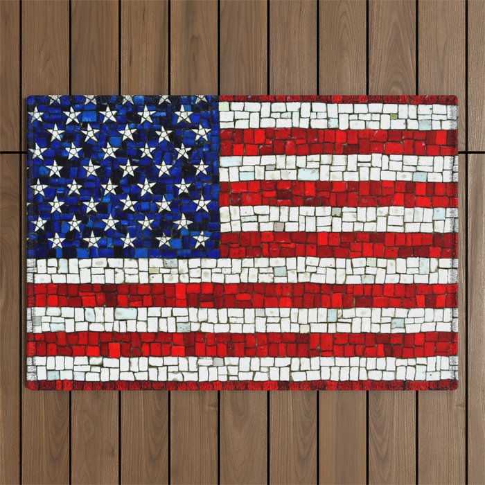 United States of America mosaic Outdoor Rug Gallery Image 1