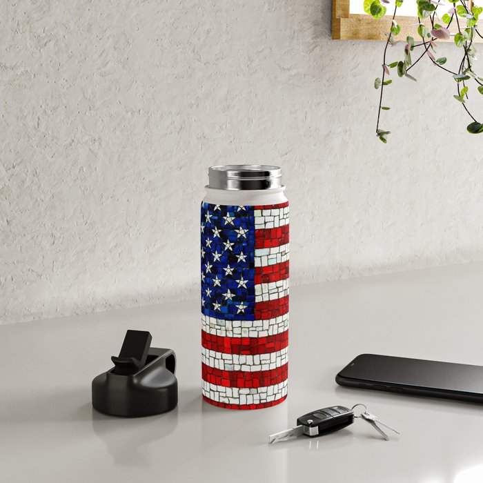 United States of America mosaic Water Bottle Gallery Image 4