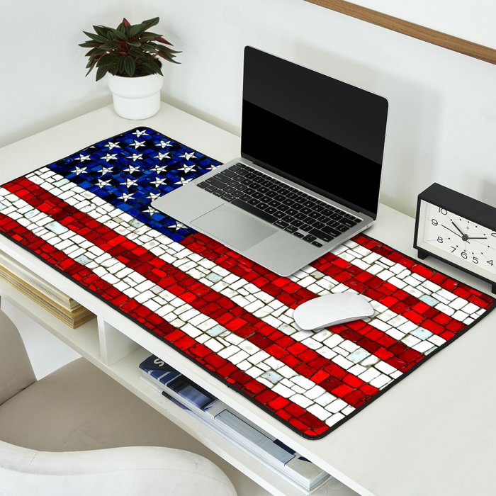 United States of America mosaic Desk Mat Gallery Image 2