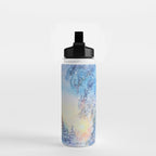 Snowy Parisian Christmas Watercolor Water Bottle Gallery Image 2