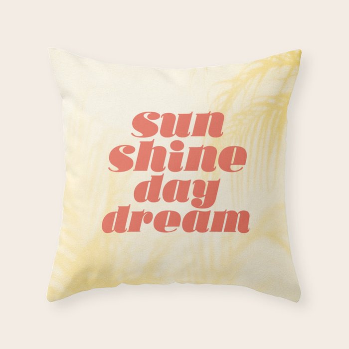 sunshine daydream Throw Pillow Gallery Image 1