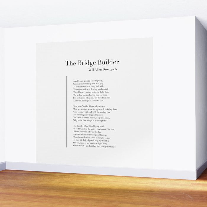 The Bridge Builder by Will Allen Dromgoole Wall Mural Gallery Image 2