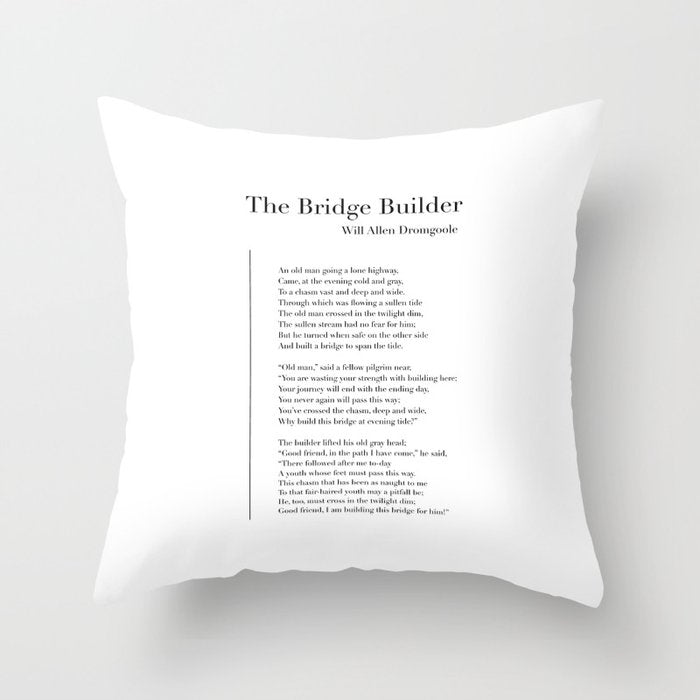 The Bridge Builder by Will Allen Dromgoole Throw Pillow Gallery Image 6