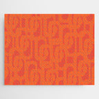 Orange Mid Century Modern Loop Pattern  Jigsaw Puzzle Gallery Image 1