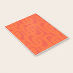 Orange Mid Century Modern Loop Pattern  Notebook Gallery Image 3