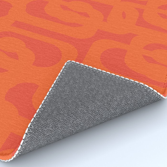 Orange Mid Century Modern Loop Pattern  Rug Gallery Image 4