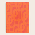 Orange Mid Century Modern Loop Pattern  Notebook Gallery Image 4