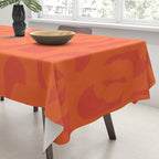 Orange Mid Century Modern Loop Pattern  Tablecloth Gallery Image 3
