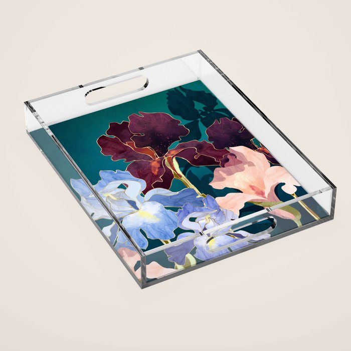 Iris Abstract Acrylic Tray Gallery Image 1