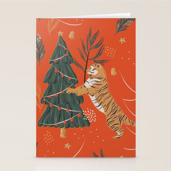 Tigers Christmas Stationery Card Gallery Image 1