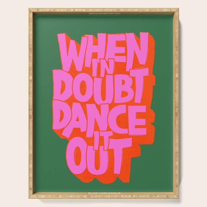 Dance It Out Pink And Green Serving Tray Gallery Image 1