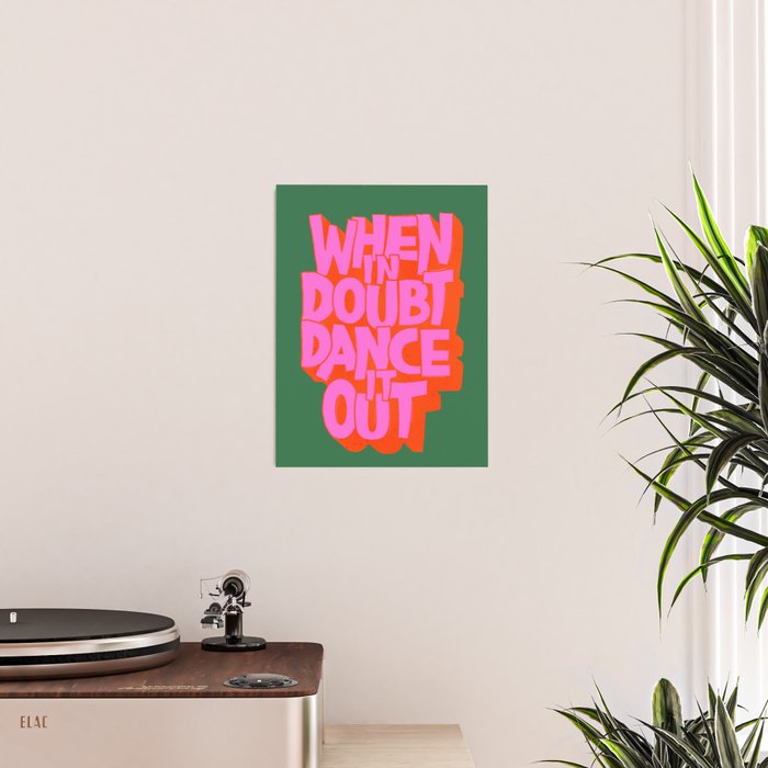 Dance It Out Pink And Green Poster Gallery Image 2