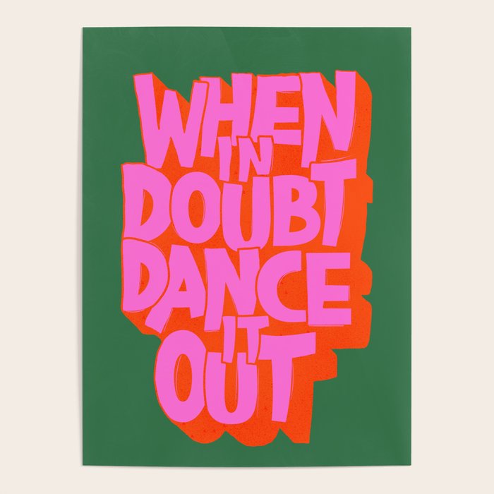 Dance It Out Pink And Green Poster Gallery Image 4