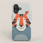 Whimsy Tiger, Animal Portrait iPhone Case Gallery Image 1