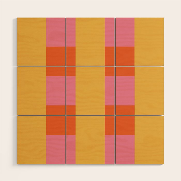 Playful Stripes in Bold Harmony Wood Wall Art Gallery Image 1