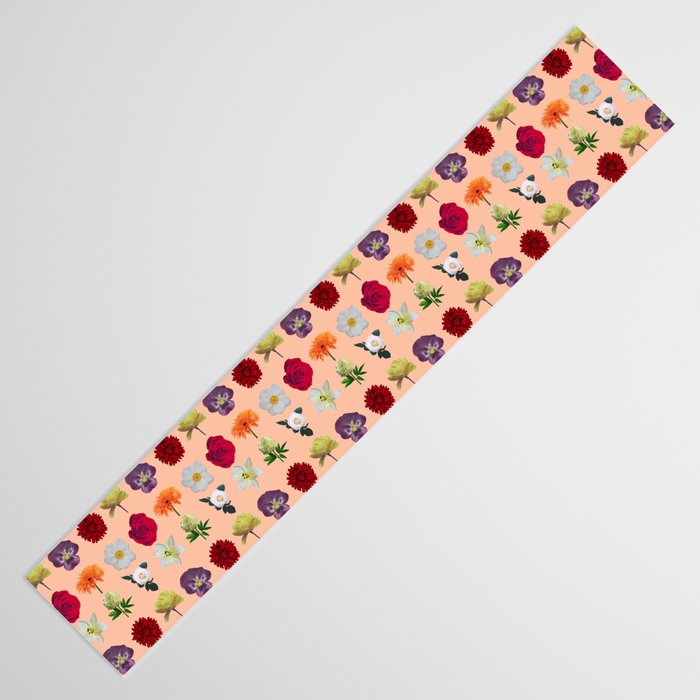sunshine orange flower collage Table Runner Gallery Image 3