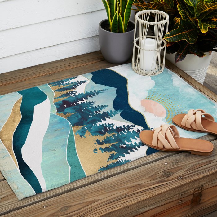 Summer Forest Outdoor Rug Gallery Image 2