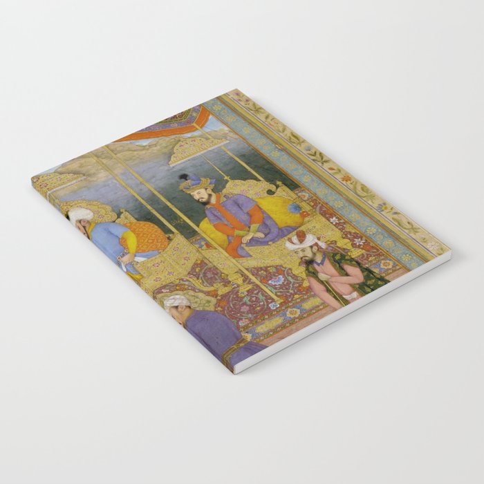 Antique Indian Miniature Painted Illustration Timur handing the crown to Babur Notebook Gallery Image 2