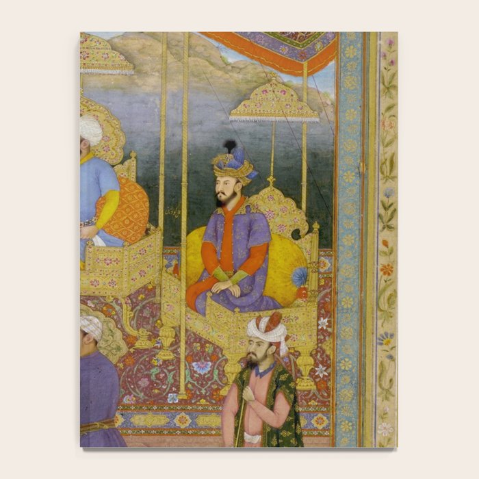 Antique Indian Miniature Painted Illustration Timur handing the crown to Babur Notebook Gallery Image 4