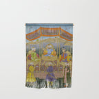 Antique Indian Miniature Painted Illustration Timur handing the crown to Babur Wall Hanging Gallery Image 1