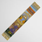 Antique Indian Miniature Painted Illustration Timur handing the crown to Babur Table Runner Gallery Image 3
